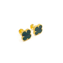 Cargar imagen en el visor de la galería, Aretes Diseño de Trébol Tono Dorado (Distintos Colores)