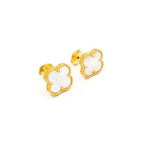 Cargar imagen en el visor de la galería, Aretes Diseño de Trébol Tono Dorado (Distintos Colores)