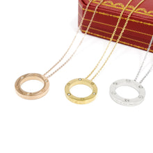 Cargar imagen en el visor de la galería, Collar Diseño de Tornillo con 3 Circonias - 3 colores disponibles
