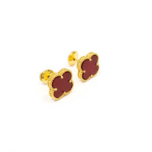 Cargar imagen en el visor de la galería, Aretes Diseño de Trébol Tono Dorado (Distintos Colores)
