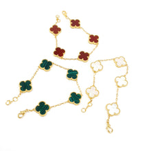 Cargar imagen en el visor de la galería, Pulsera Diseño Trebol Dorada (Distintos Colores)
