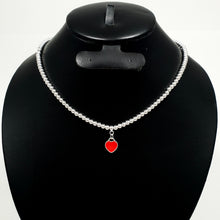 Cargar imagen en el visor de la galería, Collar de cuentas T&amp;Co con placa de corazón (Nuevo Modelo)
