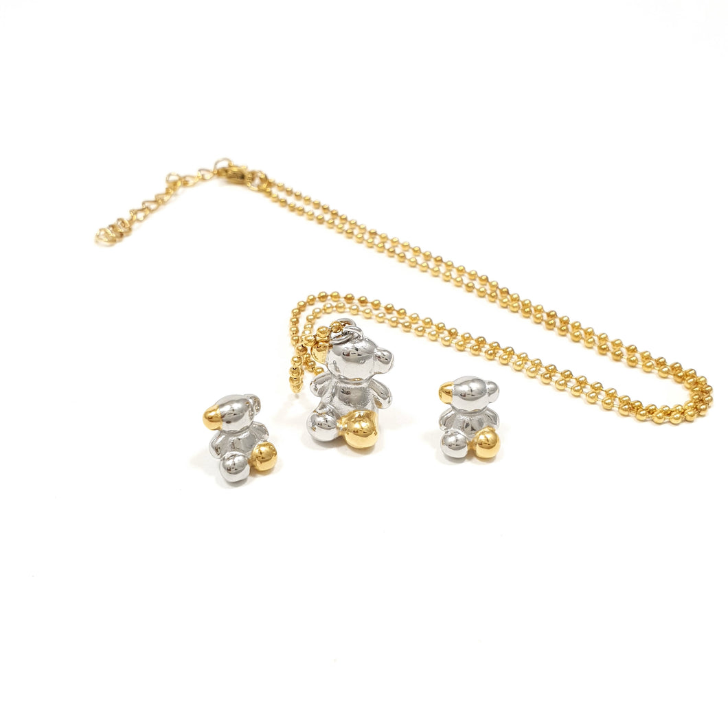 Juego de Collar y Aretes Tous Bold Bear Bitono