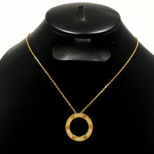 Cargar imagen en el visor de la galería, Collar Diseño de Tornillo modelo Pavé - Dorado
