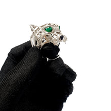 Cargar imagen en el visor de la galería, Anillo Diseño de Felino (Plateado)
