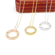 Cargar imagen en el visor de la galería, Collar Diseño de Tornillo con 3 Circonias - 3 colores disponibles
