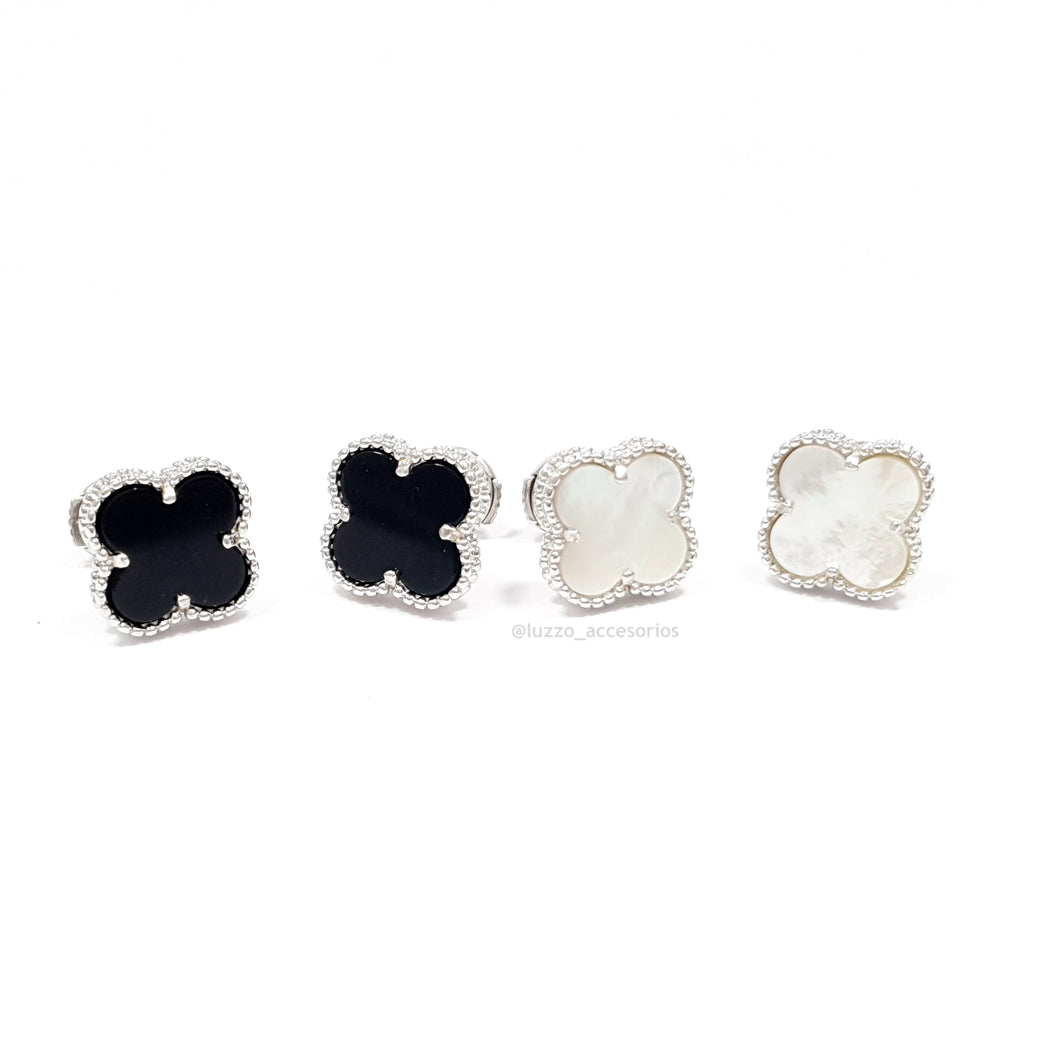 Aretes Van Cleef & Arpels Alhambra (Plateados)