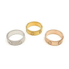 Cargar imagen en el visor de la galería, Anillo Unisex Diseño de Tornillo Ilimitado - 3 colores disponibles
