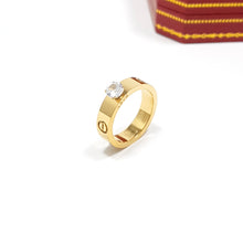 Cargar imagen en el visor de la galería, Anillo Diseño de Tornillo modelo Solitario - 3 colores disponibles
