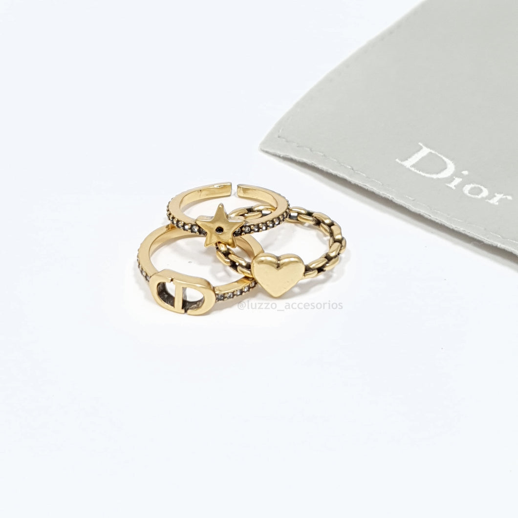 Anillo Dior Juego de 3